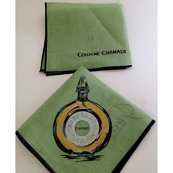 GUERLAIN Parfumeur a Paris Cologne Chamade Pocket Square Handkerchief Lot Scarf - Picture 2 of 12